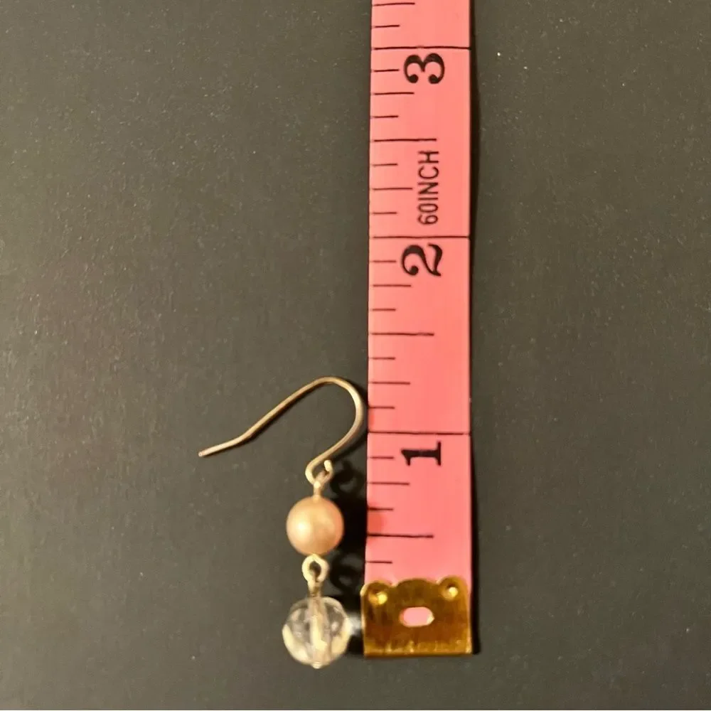 Premier Designs Carolyn Necklace and Earrings Set Gold Tone Faux Pearls Delicate